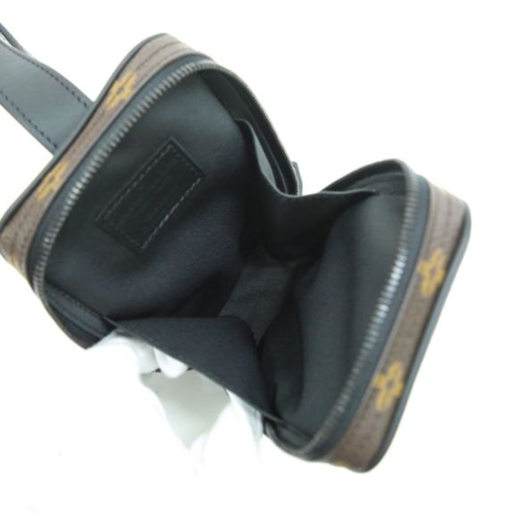 Louis Vuitton Utility Side Bag Monogram Leather Black Brown Body Bag - Picture 8 of 9